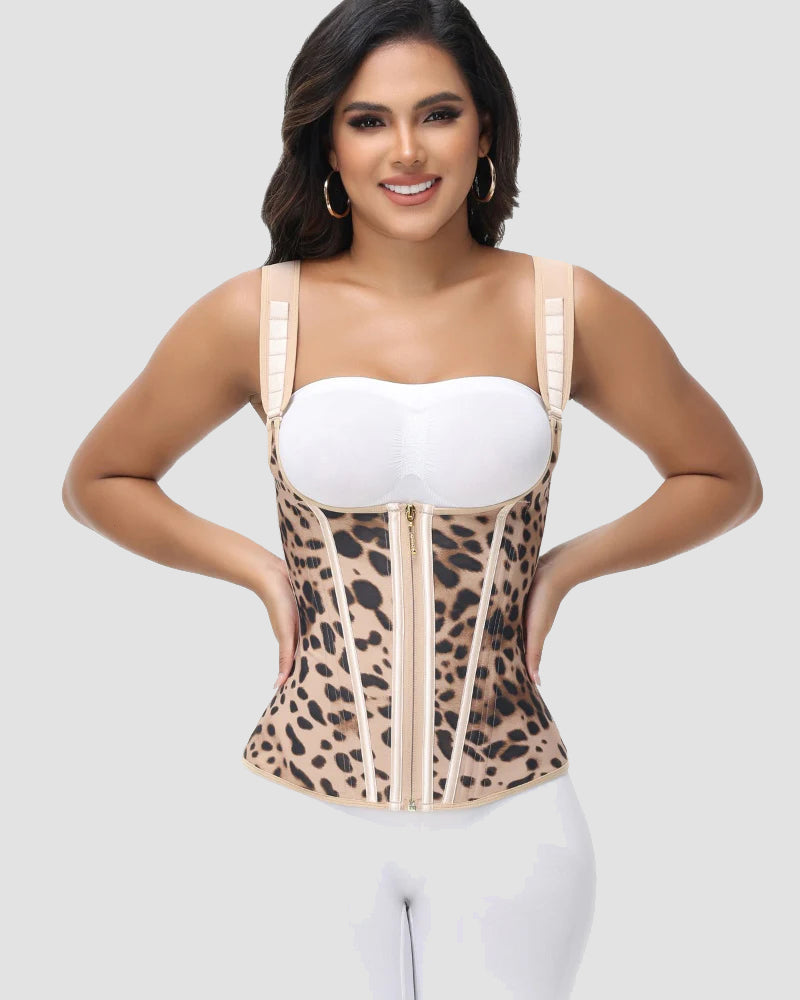 Shapshe Women's Open Bust Steel Boned Waist Trainer Vest