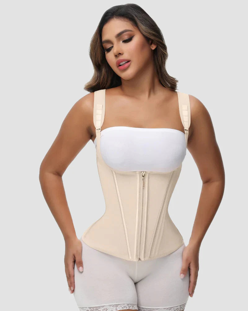 Shapshe Women's Open Bust Steel Boned Waist Trainer Vest