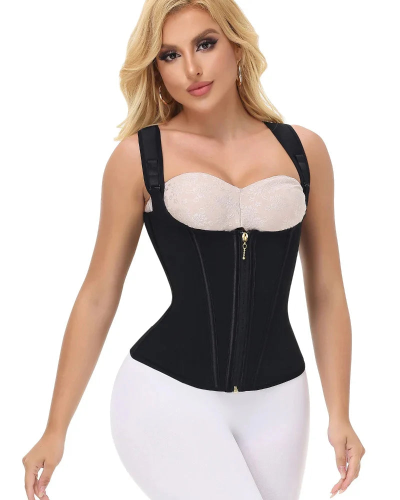 Shapshe Women's Open Bust Steel Boned Waist Trainer Vest