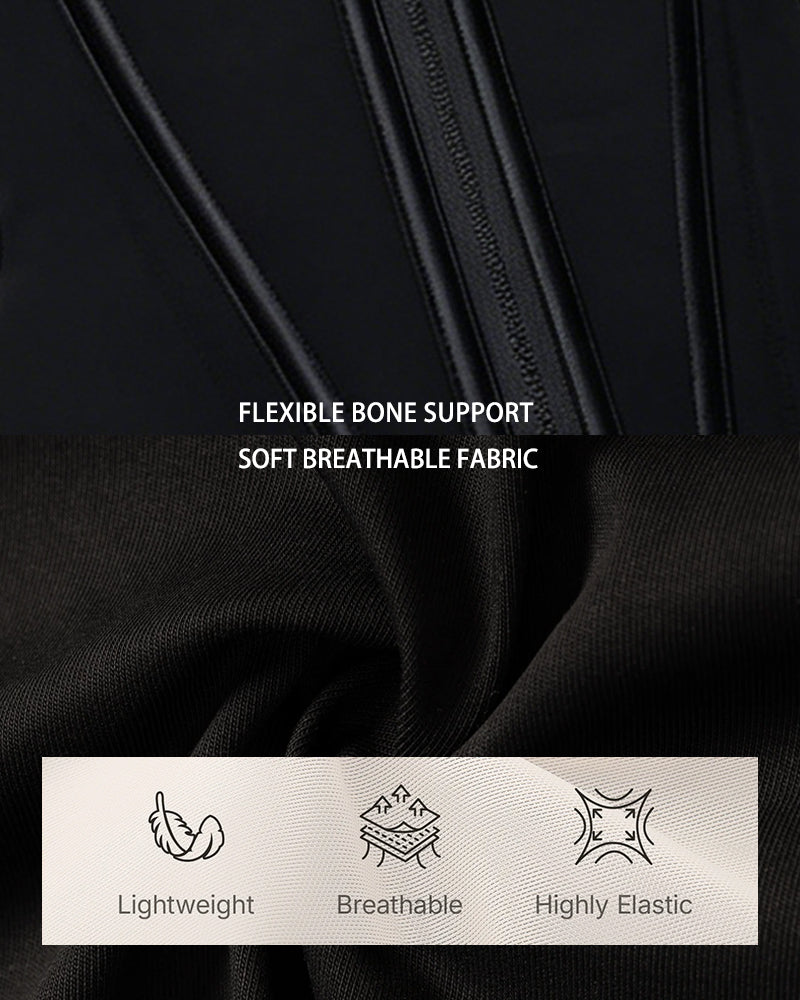 Shapshe Boned Latex Waist Trainer Vest with Built-in Bra