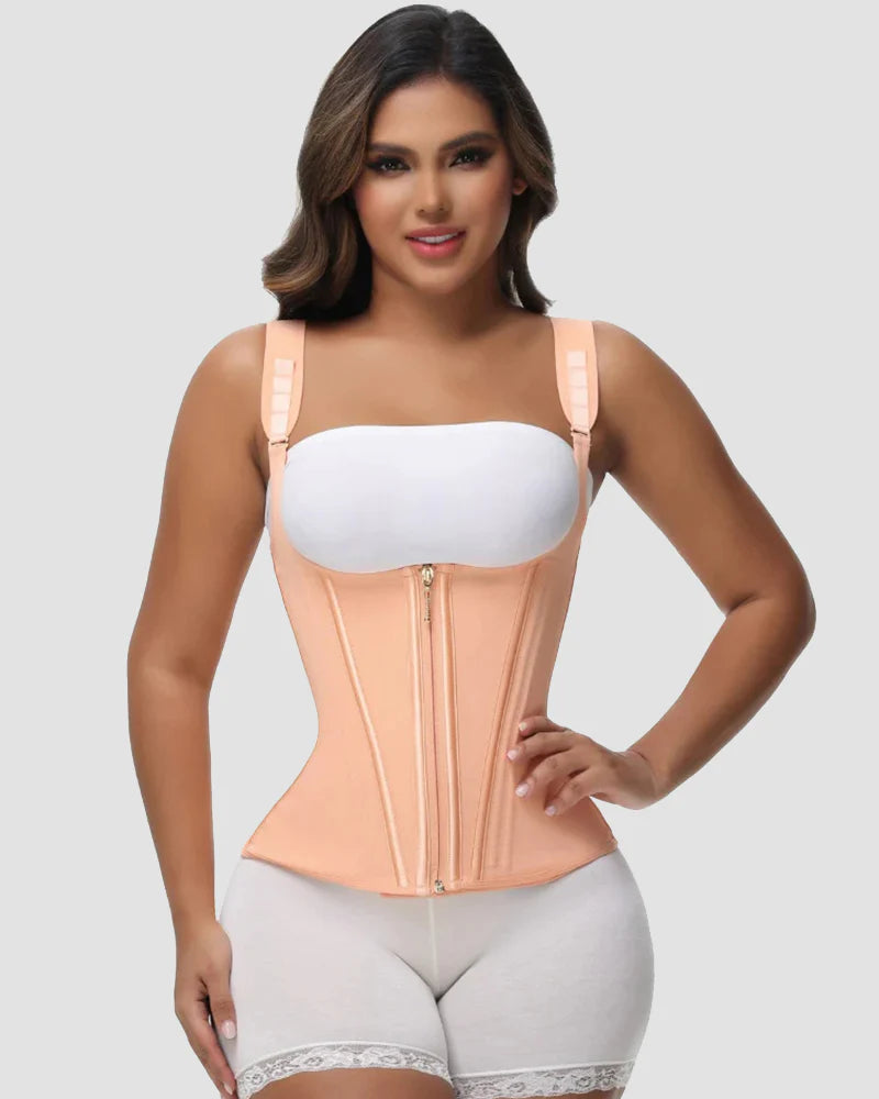 Shapshe Women's Open Bust Steel Boned Waist Trainer Vest