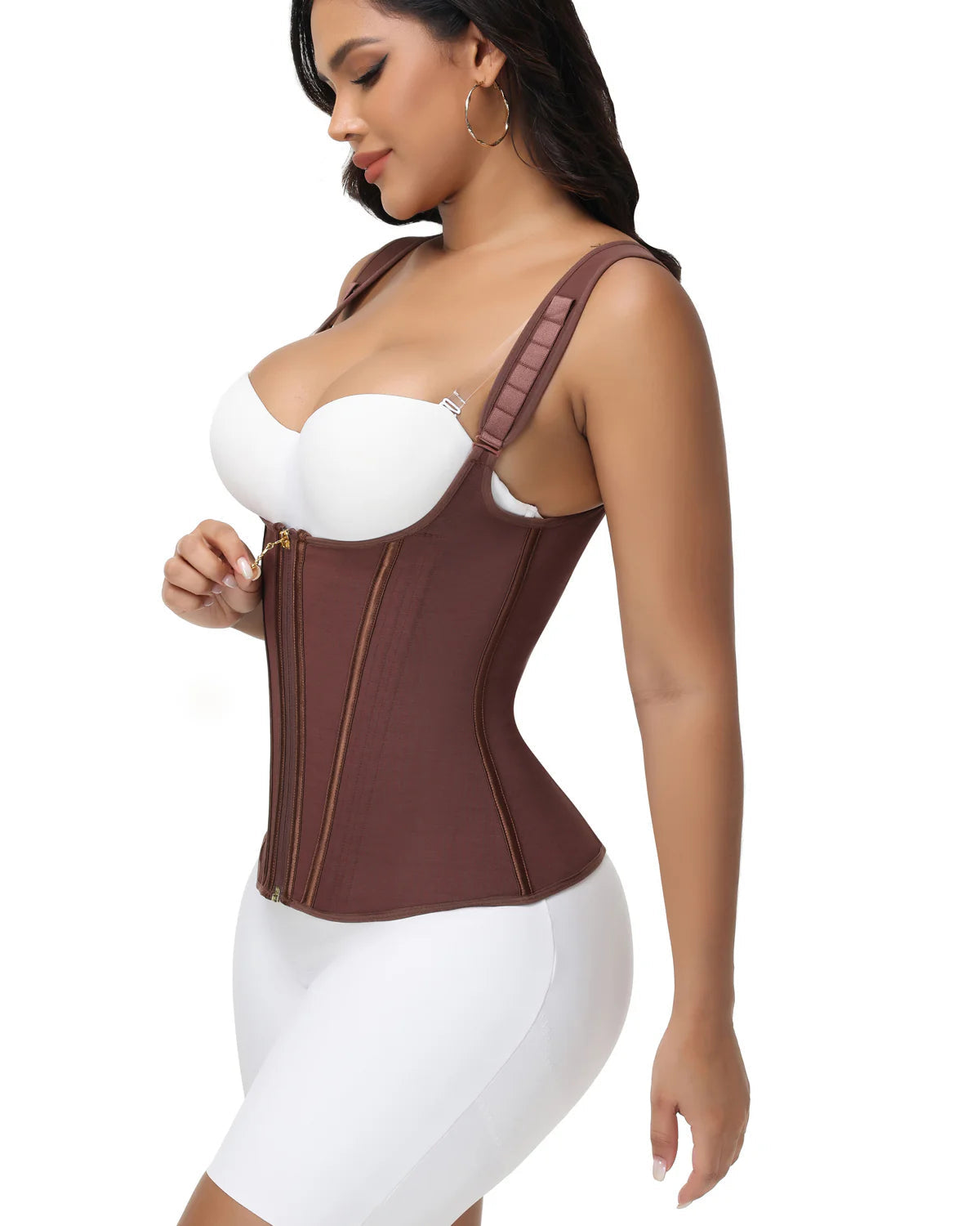 Shapshe Women's Open Bust Steel Boned Waist Trainer Vest