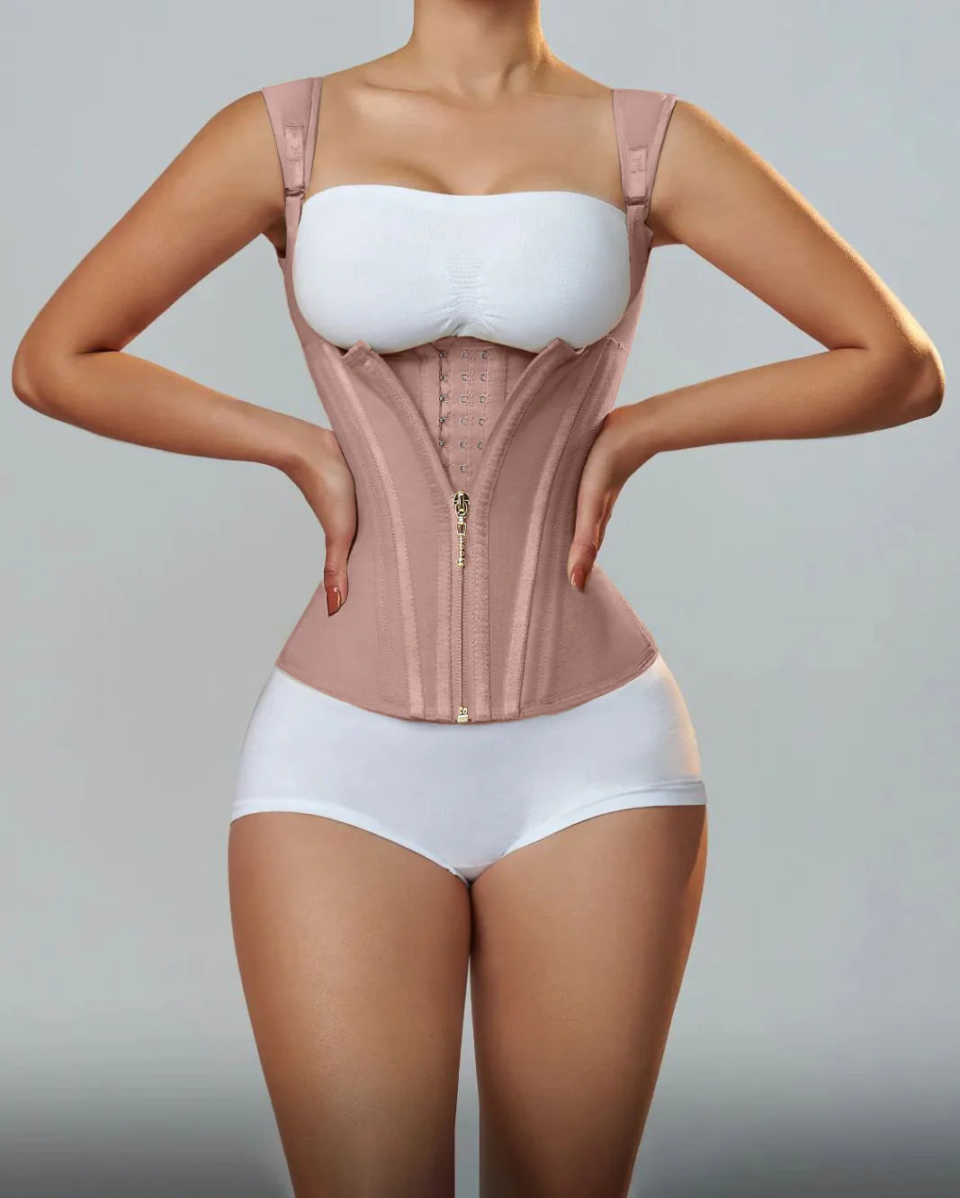 Shapshe Women's Open Bust Steel Boned Waist Trainer Vest