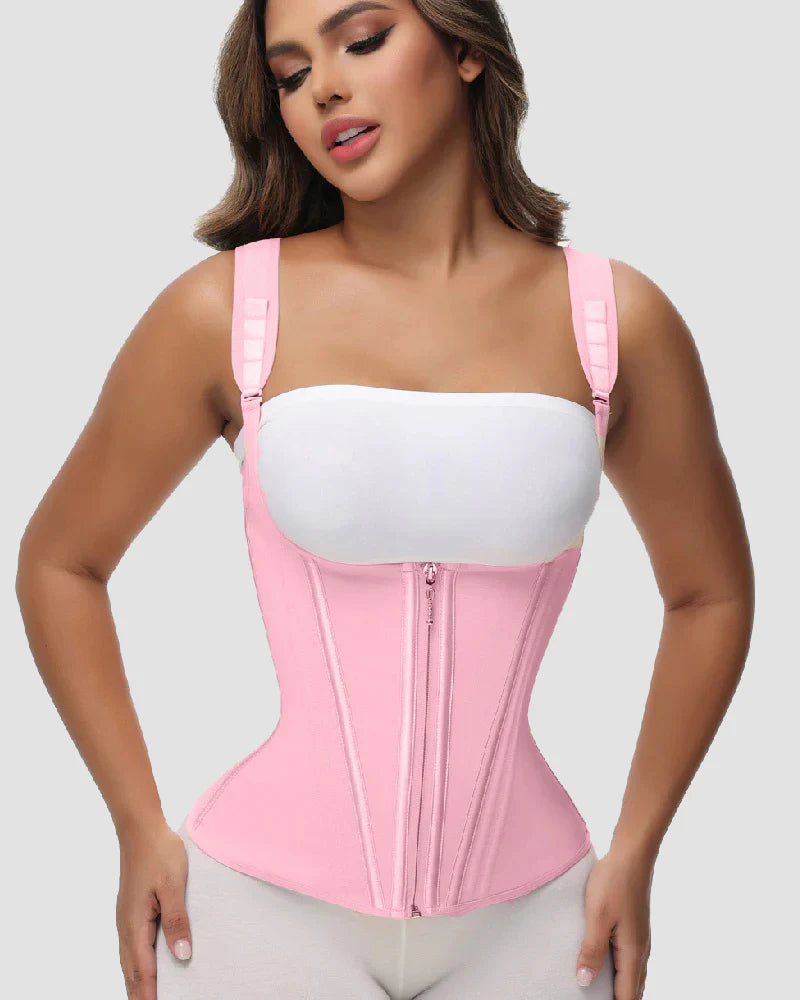 Shapshe Women's Open Bust Steel Boned Waist Trainer Vest
