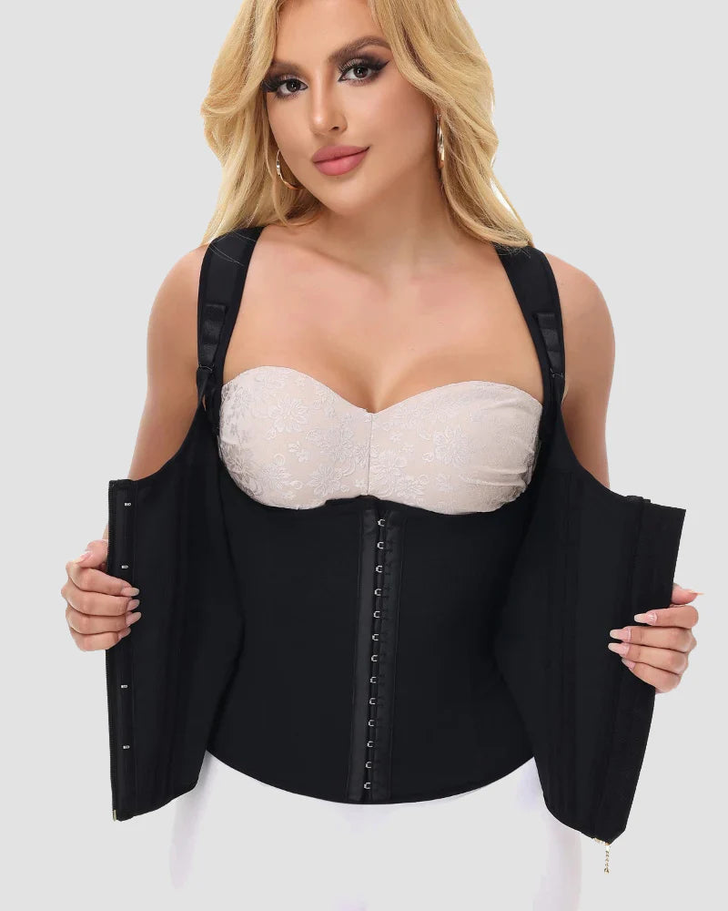 Shapshe Women's Open Bust Steel Boned Waist Trainer Vest
